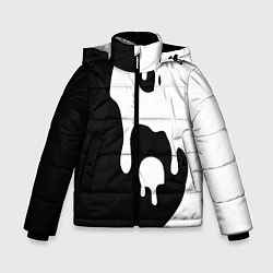 Куртка зимняя для мальчика Инь Янь, цвет: 3D-черный