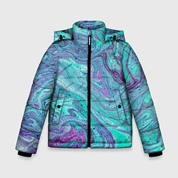 Куртка зимняя для мальчика Смесь красок, цвет: 3D-черный