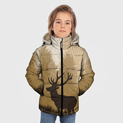 Куртка зимняя для мальчика Олень на охоте, цвет: 3D-красный — фото 2