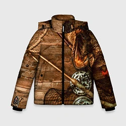 Куртка зимняя для мальчика Рыбацкий стол, цвет: 3D-черный