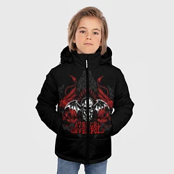 Куртка зимняя для мальчика Avenged Sevenfold: Fly Skull, цвет: 3D-черный — фото 2