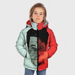 Куртка зимняя для мальчика Norton: White & Red, цвет: 3D-светло-серый — фото 2