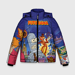 Куртка зимняя для мальчика Futurama Devil, цвет: 3D-черный
