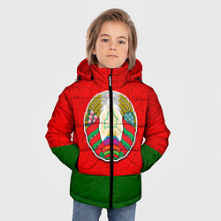 Куртка зимняя для мальчика Герб Беларуси, цвет: 3D-черный — фото 2