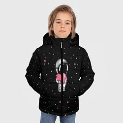 Куртка зимняя для мальчика Космонавт 4, цвет: 3D-черный — фото 2