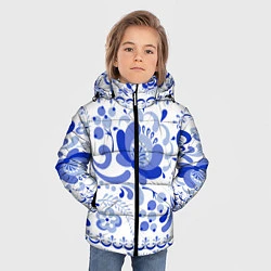 Куртка зимняя для мальчика Гжель 2, цвет: 3D-черный — фото 2