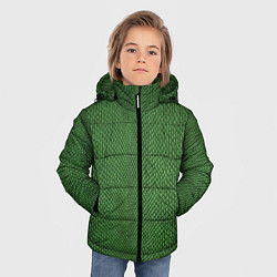 Куртка зимняя для мальчика Змеиная зеленая кожа, цвет: 3D-светло-серый — фото 2