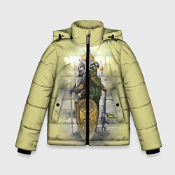 Куртка зимняя для мальчика Имперская русь, цвет: 3D-черный