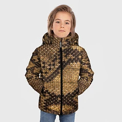 Куртка зимняя для мальчика Змеиная кожа, цвет: 3D-черный — фото 2