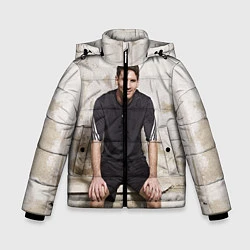 Куртка зимняя для мальчика Улыбчивый Месси, цвет: 3D-черный