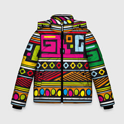 Куртка зимняя для мальчика Африка, цвет: 3D-черный