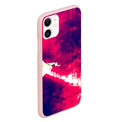 Чехол iPhone 11 матовый Брызги красок, цвет: 3D-светло-розовый — фото 2