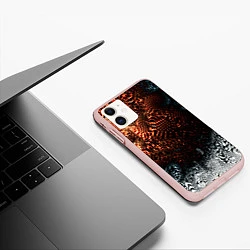 Чехол iPhone 11 матовый Technology, цвет: 3D-светло-розовый — фото 2