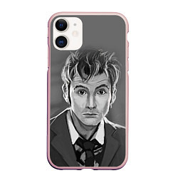 Чехол iPhone 11 матовый Doctor Who: fun-art, цвет: 3D-светло-розовый