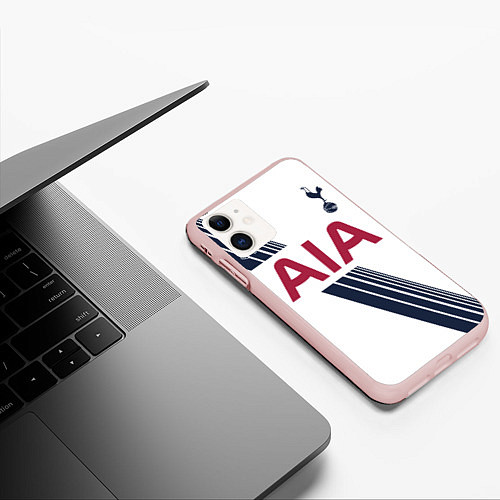 Чехол iPhone 11 матовый Tottenham Hotspur: AIA / 3D-Светло-розовый – фото 3