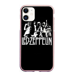 Чехол iPhone 11 матовый Led Zeppelin: Mono, цвет: 3D-светло-розовый