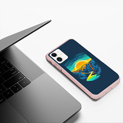 Чехол iPhone 11 матовый Гранд Каньон, цвет: 3D-светло-розовый — фото 2