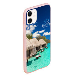 Чехол iPhone 11 матовый Таиланд, цвет: 3D-светло-розовый — фото 2