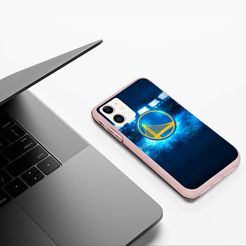 Чехол iPhone 11 матовый Golden State Warriors 6 / 3D-Светло-розовый – фото 3