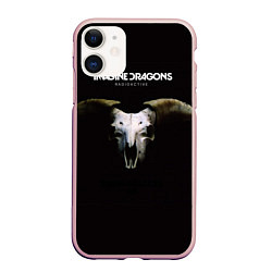 Чехол iPhone 11 матовый Imagine Dragons: Radioactive, цвет: 3D-светло-розовый