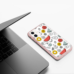 Чехол iPhone 11 матовый Летний микс, цвет: 3D-светло-розовый — фото 2