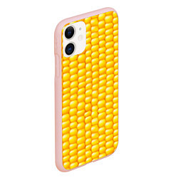 Чехол iPhone 11 матовый Сладкая вареная кукуруза, цвет: 3D-светло-розовый — фото 2