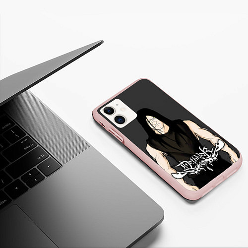 Чехол iPhone 11 матовый Dethklok Man / 3D-Светло-розовый – фото 3