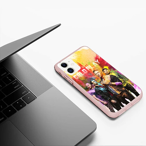 Чехол iPhone 11 матовый Coldplay / 3D-Светло-розовый – фото 3