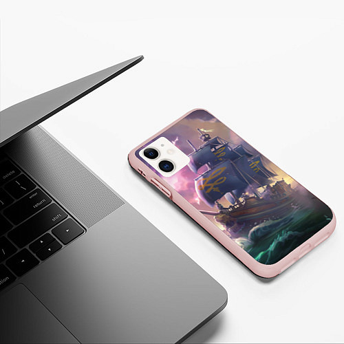 Чехол iPhone 11 матовый Sea of thieves / 3D-Светло-розовый – фото 3