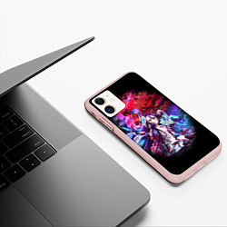 Чехол iPhone 11 матовый No Game No Life Zero, цвет: 3D-светло-розовый — фото 2