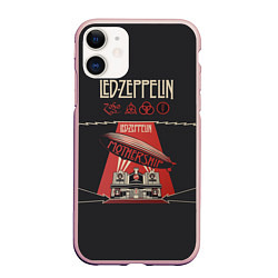 Чехол iPhone 11 матовый Led Zeppelin: Mothership, цвет: 3D-светло-розовый
