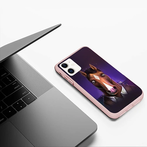 Чехол iPhone 11 матовый BoJack / 3D-Светло-розовый – фото 3