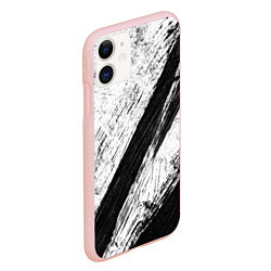 Чехол iPhone 11 матовый Белый и черный, цвет: 3D-светло-розовый — фото 2