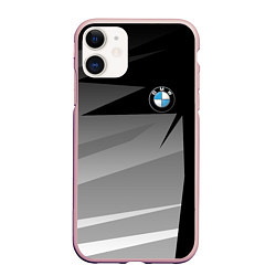 Чехол iPhone 11 матовый BMW 2018 SPORT, цвет: 3D-светло-розовый