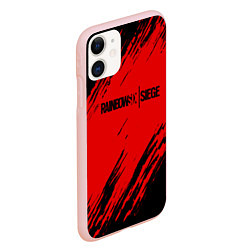 Чехол iPhone 11 матовый R6S: Red Style, цвет: 3D-светло-розовый — фото 2