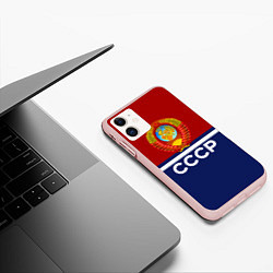 Чехол iPhone 11 матовый СССР: Спортсмен, цвет: 3D-светло-розовый — фото 2