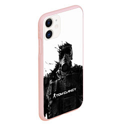 Чехол iPhone 11 матовый Tom Clancys Soldier, цвет: 3D-светло-розовый — фото 2