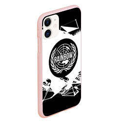 Чехол iPhone 11 матовый R6S: Black Symbol, цвет: 3D-светло-розовый — фото 2
