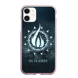 Чехол iPhone 11 матовый In Flames: Cold Fire, цвет: 3D-светло-розовый