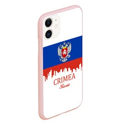 Чехол iPhone 11 матовый Crimea, Russia, цвет: 3D-светло-розовый — фото 2