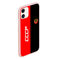 Чехол iPhone 11 матовый СССР: Red Collection, цвет: 3D-светло-розовый — фото 2