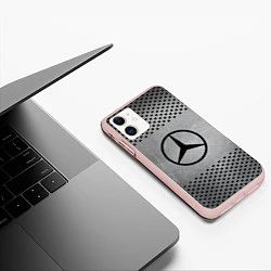 Чехол iPhone 11 матовый Mercedes-Benz: Hardened Steel, цвет: 3D-светло-розовый — фото 2