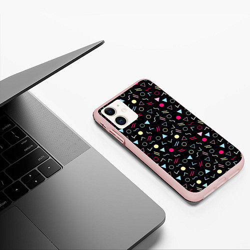 Чехол iPhone 11 матовый 80 Battaries / 3D-Светло-розовый – фото 3
