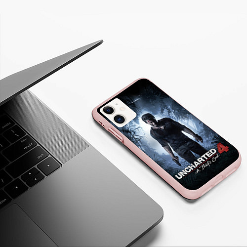 Чехол iPhone 11 матовый Uncharted 4: A Thief's End / 3D-Светло-розовый – фото 3