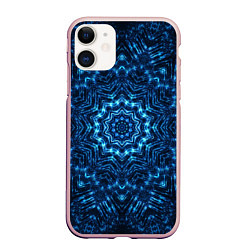 Чехол iPhone 11 матовый Космическая мандала, цвет: 3D-светло-розовый