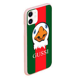 Чехол iPhone 11 матовый GUSSI Beak, цвет: 3D-светло-розовый — фото 2