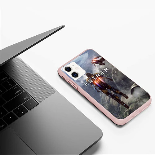 Чехол iPhone 11 матовый ANTHEM / 3D-Светло-розовый – фото 3