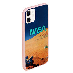 Чехол iPhone 11 матовый NASA on Mars, цвет: 3D-светло-розовый — фото 2