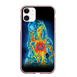 Чехол iPhone 11 матовый Predator Vision, цвет: 3D-светло-розовый