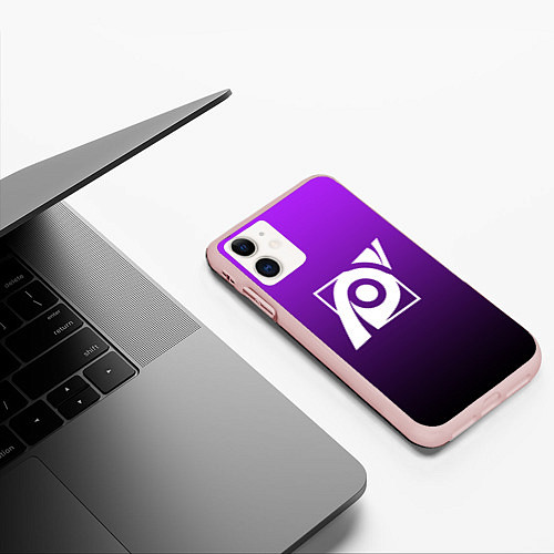 Чехол iPhone 11 матовый R6S: Jacal / 3D-Светло-розовый – фото 3